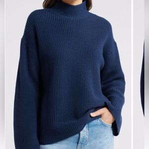 Rails Sanna Turtleneck Merino Wool and Cotton Sweater.